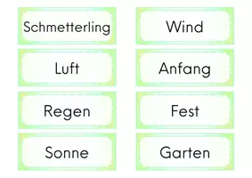 Vorschau - Präsentationen/Tafelbilder - Wortkarten - Nomen - Verben - Adjektive - Frühling - Seite 2