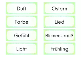 Vorschau - Präsentationen/Tafelbilder - Wortkarten - Nomen - Verben - Adjektive - Frühling - Seite 3