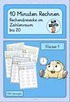 Vorschau - Arbeitsblätter - 10 Minuten rechnen 3 - Rechendreiecke im Zahlenraum bis 20 - Deckblatt