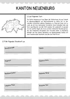 Vorschau - Arbeitsblätter - Schweizer Kantone - Neuenburg (Arbeitsblatt + Lösung) - Seite 1