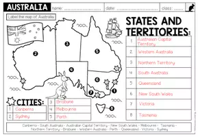 Vorschau - Arbeitsblätter - AUSTRALIA - Map Work (Worksheet) - Seite 2