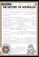 Vorschau - Arbeitsblätter - Australia – History & Past Simple üben | Arbeitsblatt Landeskunde Englisch 6.–7. Klasse - Deckblatt