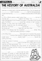Vorschau - Arbeitsblätter - Australia – History & Past Simple üben | Arbeitsblatt Landeskunde Englisch 6.–7. Klasse - Seite 1