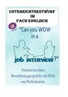 Vorschau - Stundenentwürfe - Entwurf Englisch: Job Interview - Deckblatt