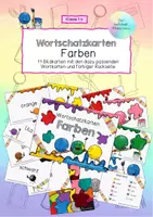 Vorschau - Spiele - Wortschatzkarten Farben (DaZ / DaF) - Deckblatt