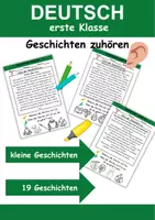 Vorschau - Arbeitsblätter - Geschichte zuhören 1. und 2. Klasse - Deckblatt