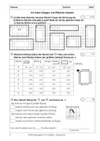 Vorschau - Arbeitsblätter - Längen & Flächen messen, aus: Fit in Mathe, Kl. 2/3 - Seite 1