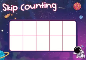 Vorschau - Arbeitsblätter - Zählen überspringen - Space Skip Counting Mats - Seite 2