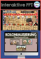Vorschau - Unterrichtsreihen - Entstehung der USA Interaktive PowerPoint| Kolonien - Mayflower - Amerikanische Revolution - Amerikanischer Bürgerkrieg - SOFORT EINSETZBAR - Seite 2