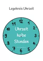 Vorschau - Poster - Uhrzeit: Legekreis mit halben Stunden - Seite 1