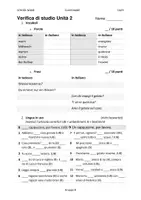 Vorschau - Arbeitsblätter - Verifica di Studio - Di nuovo INSIEME A1-A2 - Unità 2 - Seite 1