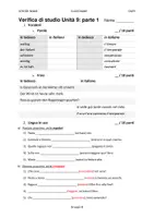 Vorschau - Arbeitsblätter - Verifica di Studio - Di nuovo INSIEME A1-A2 - Unità 9 - Seite 1