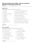 Vorschau - Arbeitsblätter - Optische Phänomene im Alltag - Warum erscheint ein Strohhalm im Wasserglas gebrochen (Infotext und Übungen) - Seite 1