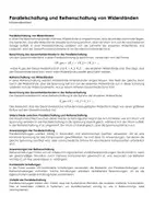 Vorschau - Arbeitsblätter - Parallelschaltung und Reihenschaltung von Widerständen (Infotext und Übungen) - Deckblatt
