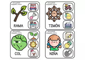 Vista previa - Tarjetas / Manipulativos - Tarjetario de rimas (junto a @logopedia_creativa) - página 3