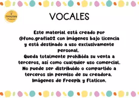 Vista previa - Hojas de trabajo - Pack Vocales - página 2