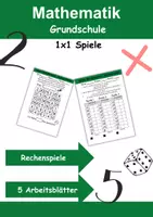 Vorschau - Arbeitsblätter - 1x1 Spiele Multiplikation - Mathematik - Deckblatt