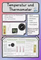 Vorschau - Stundenentwürfe - Materialpaket Temperatur, Thermometer, Feuer, Eis, Wasser Aggregatzustände Klasse 2, 3, 4 - Deckblatt