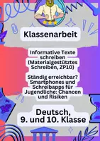 Vorschau - Klassenarbeiten - Materialgestütztes Schreiben Klassenarbeit (4x) Komplettpaket ZP10 - Seite 1