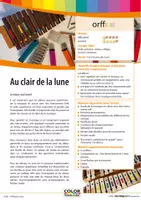 Aperçu - Préparation de séance / Séance complète - Au clair de la lune - Kit pédagogique - accompagnement avec boomwhackers, soundbellows et instruments Orff - Page de couverture