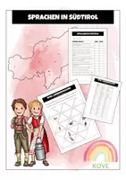 Vorschau - Arbeitsblätter - Sprachen und Dialekte in Südtirol - Deckblatt