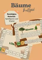Vorschau - Spiele - Brettspiel zum Thema Bäume (Laub- und Nadelbäume) - Deckblatt