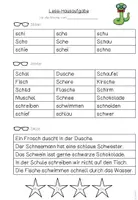 Vorschau - Arbeitsblätter - Lese-Hausaufgabe Sch/sch (passend zu TINTO) - Seite 2