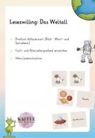 Vorschau - Spiele - Lesespiel: Zwillingssuche auf Bild-,Wort- & Satzebene (Weltall) - Deckblatt