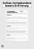 Vorschau - Merkblätter - Aufbau textgebundene lineare Erörterung - Deckblatt