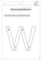 Vorschau - Arbeitsblätter - 1.Klasse Buchstabeneinführung: Buchstaben nachspuren W/w - Seite 2