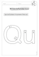 Vorschau - Arbeitsblätter - FREEBIE - 1.Klasse Buchstabeneinführung: Buchstaben nachspuren Qu/qu - Seite 2
