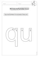 Vorschau - Arbeitsblätter - FREEBIE - 1.Klasse Buchstabeneinführung: Buchstaben nachspuren Qu/qu - Seite 3
