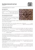 Vorschau - Arbeitsblätter - Das Menschenrecht auf Asyl - Lückentext und Übungen - Deckblatt