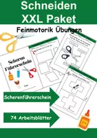 Vorschau - Arbeitsblätter - XXL Paket - Scherenführerschein Feinmotorik 1, Klasse Führerschein Schere - Deckblatt