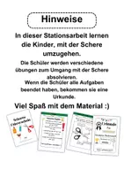 Vorschau - Arbeitsblätter - XXL Paket - Scherenführerschein Feinmotorik 1, Klasse Führerschein Schere - Seite 1