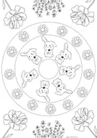 Vorschau - Arbeitsblätter - Materialpaket Mandalas Frühling Kunst Ausmalbilder - Seite 2