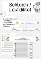 Vorschau - Spiele - Schleichdiktat / Laufdiktat Klasse 1 - Deckblatt