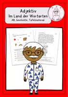 Vorschau - Arbeitsblätter - Einführung Adjektiv Im Land der Wortarten - Deckblatt