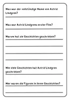 Vorschau - Arbeitsblätter - Astrid Lindgren kennenlernen - Seite 1