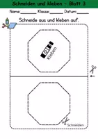 Vorschau - Arbeitsblätter - Schneiden und kleben lernen - Anfangsunterricht, 1. Klasse Scherenübungen - Seite 3