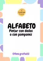 Vista previa - Hojas de trabajo - Alfabeto Pintar con dedos y pompones - página 1