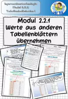 Vorschau - Stundenentwürfe - Modul 2.2.1 Werte aus anderen Tabellenblättern übernehmen Informationstechnologie Lehrplan Plus - Deckblatt