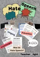 Vorschau - Unterrichtsreihen - Hate Speech Unterrichtsreihe- Hassrede -Hate - Deckblatt