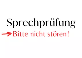 Vorschau - Poster - SPRECHPRÜFUNG - TÜRSCHILD in zwei Ausführungen - Seite 1