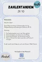 Vorschau - Arbeitsblätter - Tandemaufgaben zur Mengenerfassung im ZR 10 - Zahlentandem - Seite 1