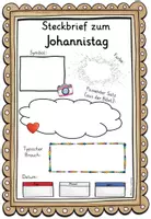 Vorschau - Stundenentwürfe - Johannistag STECKBRIEF Kirchenjahr - Seite 1