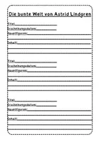 Vorschau - Arbeitsblätter - Die bunte Welt von Astrid Lindgren - Seite 1