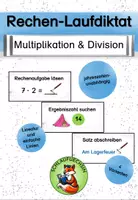 Vorschau - Spiele - Rechen Laufdiktat Klasse 2 3 Malfolgen Division - Deckblatt