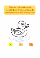 Vorschau - Mal- und Bastelvorlagen - Farbbuch: Ausmalen, Malen nach Zahlen, Ausmalbuch Grundschule (PDF + Word) - Seite 3