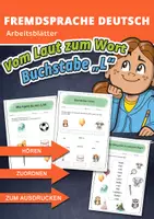 Vorschau - Arbeitsblätter - DaZ/DaF: Buchstabe L – Erkennen, Lesen, Schreiben mit einfachen Übungen - Deckblatt
